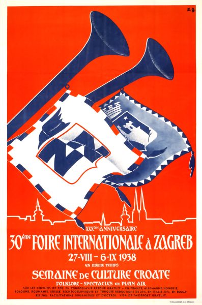 30. FOIRE INTERNATIONALE a ZAGREB, 1938. SEMAINE DE CULTURE CROATE
