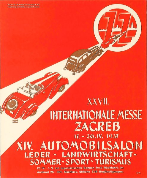 XXVII. INTERNATIONALE MESSE ZAGREB,1937. XIV. AUTOMOBILSALON