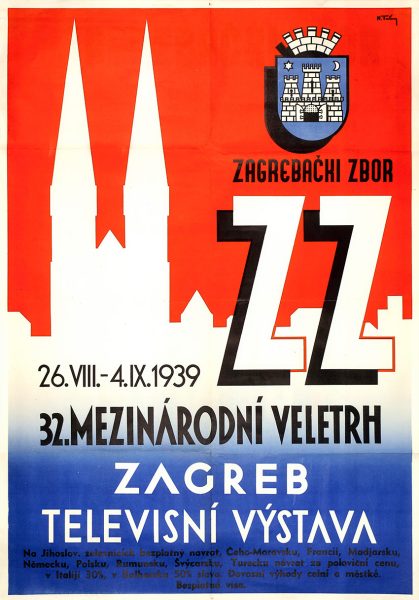 ZAGREBAČKI ZBOR, 1939. 32. MEZINARODNI VELETRH ZAGREB TELEVISNI VYSTAVA