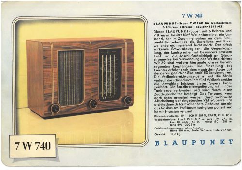 Reklama za Blaupunkt 7W740, 6W640