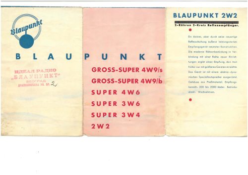 Reklama za Blaupunkt Radio 1931.-1941.