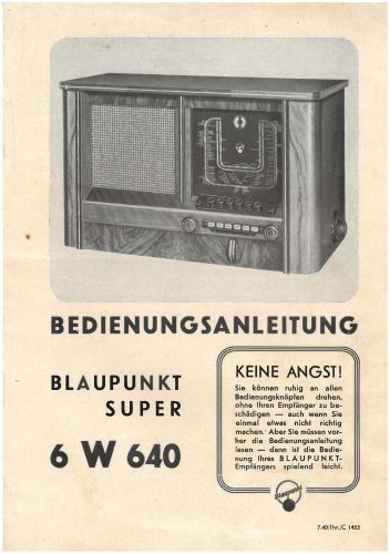 Reklama za Blaupunkt Super 6W640