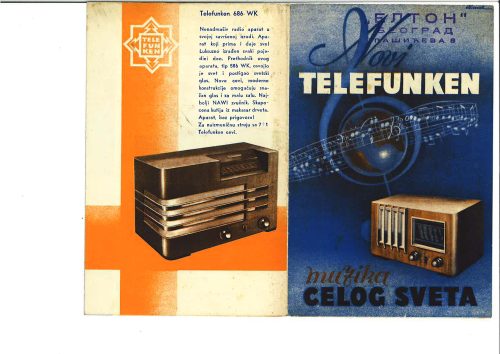 Cjenovnik Telefunken 1937.