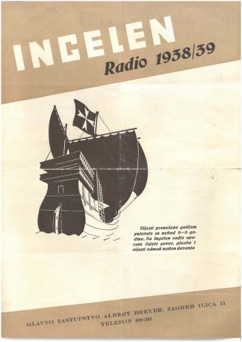 Reklama za Ingelen Radio 1938/39