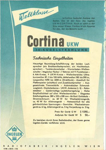 Reklama za Ingelen Cortinu