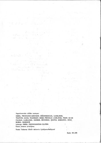 Reklama za Iskra Triglav 62