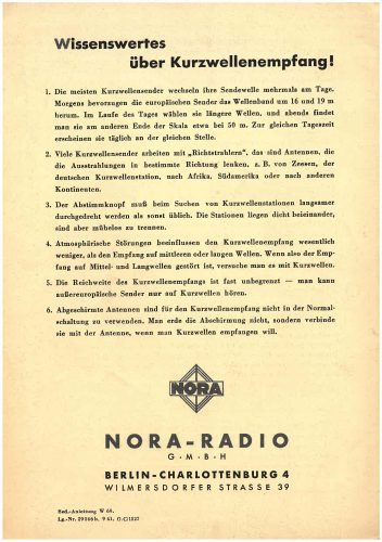 Reklama za Noru W69 Linz