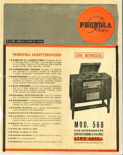 Reklama za Phonola Mod 568