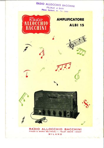 Reklama za Radio Allocchio Bacchini