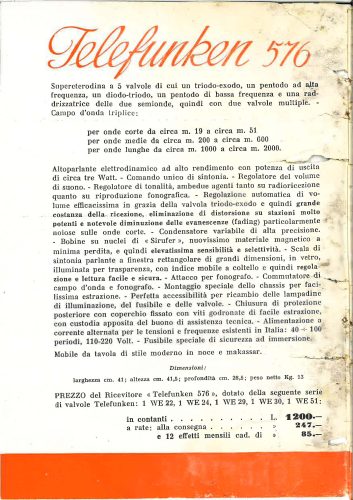 Reklama za Radio Telefunken