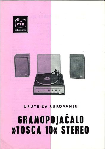 Reklama za RIZ Gramopojačalo Tosca 10