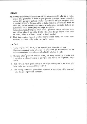 Reklama za RIZ Gramopojačalo Tosca 10