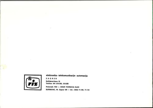Reklama za RIZ Toscu Hi Fi GM 6600
