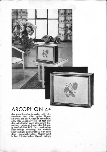 Reklama za Schaub Produkciju 1937.