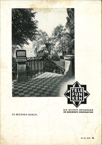 Reklama za Schaub Produkciju 1937.