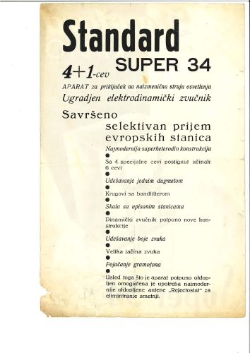 Reklama za Standard Super 34