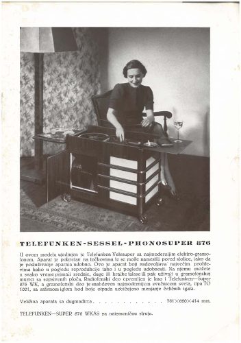 Reklama za Telefunken T875, T876 i T8001