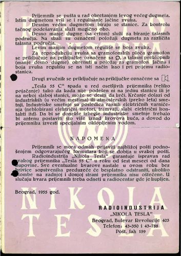 Reklama za Teslu 55C