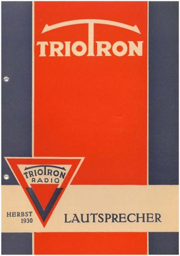 Reklama za Triotron Radio 1930.