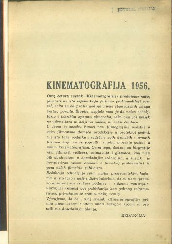 Kinematografija 1956.