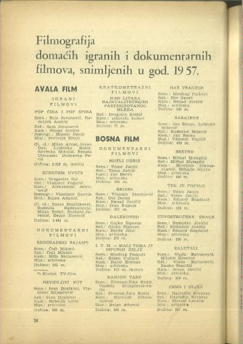 Kinematografija 1957.