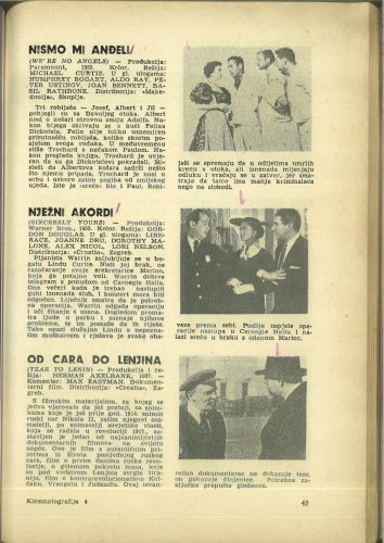 Kinematografija 1957.