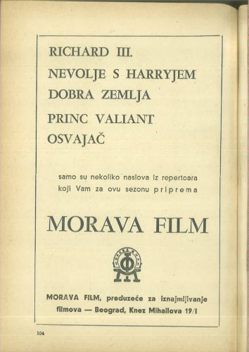 Kinematografija 1957.