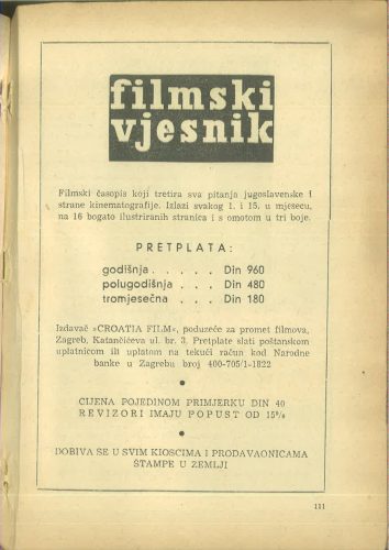 Kinematografija 1957.