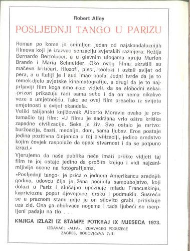 Posljednji Tango u Parizu