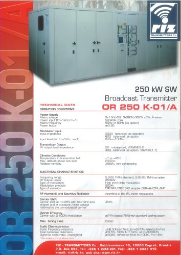 250 KW Odašiljač RIZ